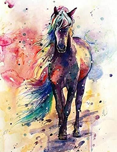 Puzzle für Erwachsene 1000 Teile Tierpferd Heimdekoration Lernspielzeug Intellektuelles Spiel Geschenk 26 x 38 cm von AWYHEZ