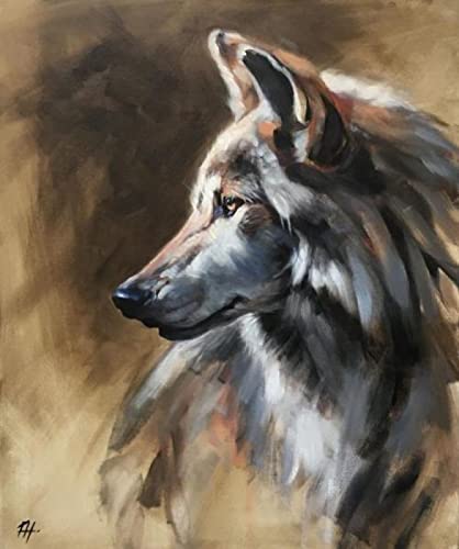 Puzzle für Erwachsene 1000 Teile Wolf Tier Familie Heimdekoration Lernspielzeug Intelligenzspiel Geschenk 50x70cm von AWYHEZ