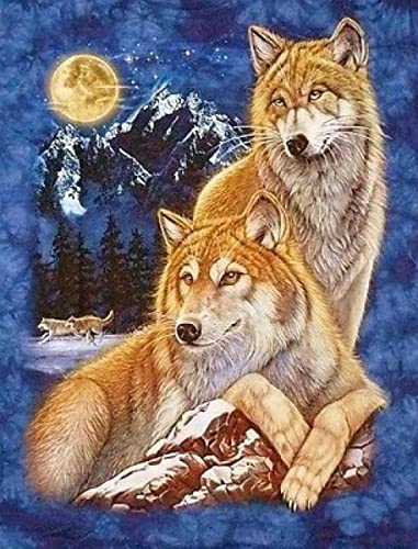 Puzzle für Erwachsene 1000 Teile Wolf Tierhandwerk Lernspielzeug Intellektuelles Spiel Geschenk 50x70cm von AWYHEZ