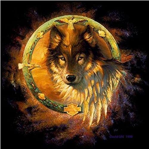 Puzzle für Erwachsene 1000 Teile Wolf Tierhandwerk Lernspielzeug Intellektuelles Spiel Geschenk 50x70cm von AWYHEZ