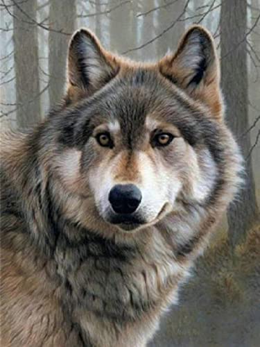 Puzzle für Erwachsene 1000 Teile Wolf Tierhandwerk Lernspielzeug Intellektuelles Spiel Geschenk 50x70cm von AWYHEZ