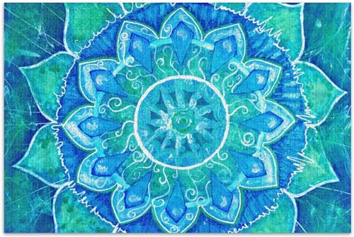Puzzle für Erwachsene 2000 Teile Abstraktes indisches Mandala Lernspiele Heimdekoration 70X100CM von AWYHEZ