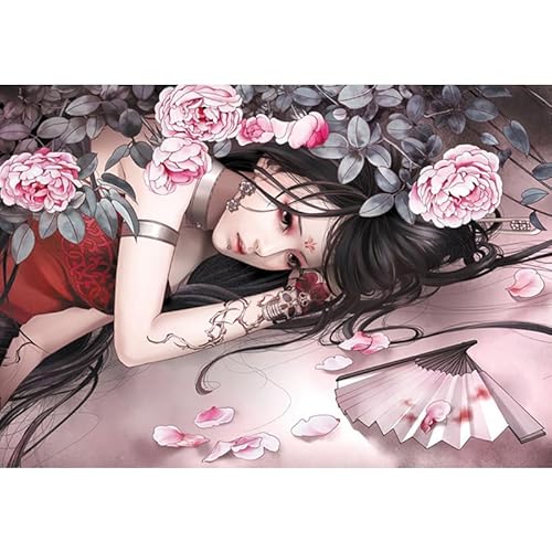 Puzzle für Erwachsene 2000 Teile Geisha Tattoo Herausfordernde Familienspiele Wohnkultur Geschenke70X100CM von AWYHEZ