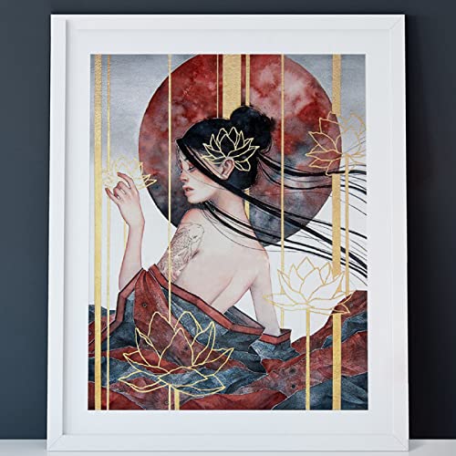 Puzzle für Erwachsene 2000 Teile Japanische weibliche Geisha Lernspielzeug Intellektuelles Spiel Geschenk 70X100CM von AWYHEZ