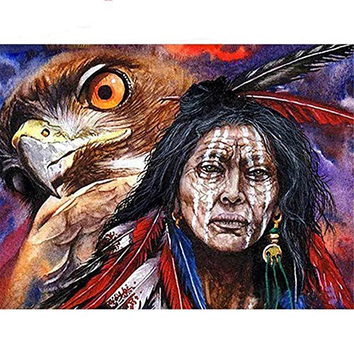 Puzzle für Erwachsene 2000 Teile Puzzle 2000 Teile für Erwachsene Tribal Old Man und Eagle Kinder Großes Puzzlespiel Spielzeug Geschenk 70x100cm von AWYHEZ