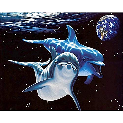 Puzzle für Erwachsene 2000 Teile Puzzle 2000 Teile für Erwachsene Zwei Delfine Kinder Großes Puzzlespiel Spielzeug Geschenk 70x100cm von AWYHEZ