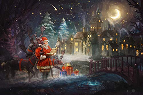 Puzzle für Erwachsene 2000 Teile Weihnachtsmann-Familie, anspruchsvolle Spiele, Heimdekorationsgeschenke, 70 x 100 cm von AWYHEZ