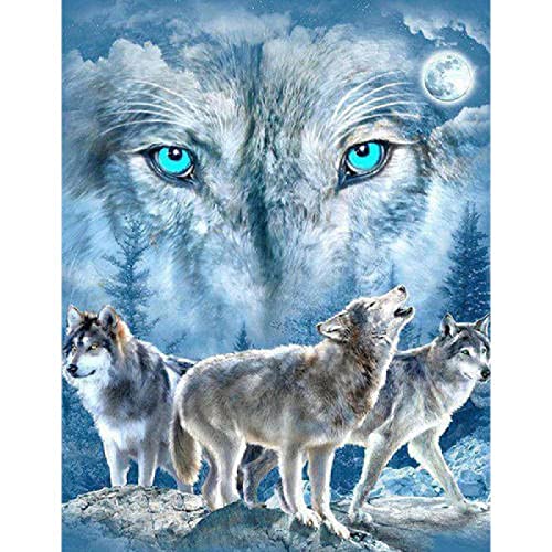 Puzzle für Erwachsene 2000 Teile Wolf Tier Künstler Wohnkultur Lernspielzeug Intellektuelles Spiel Geschenk70X100CM von AWYHEZ