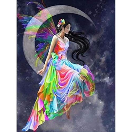 Puzzle für Erwachsene und Jugendliche, 2000-teiliges Puzzle für Erwachsene, Puzzlespiel für Kinder, Spielzeug, Geschenk, Engel sitzt auf dem Mond mit 70 x 100 cm von AWYHEZ