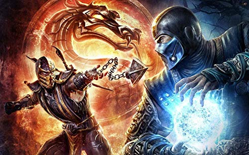 Puzzles 1000 Teile für Erwachsene Videospiel Kombat Pädagogisches Intellektuelles Dekompressionsspielzeug Spaß Familienspiel für Kinder Erwachsene38x52cm von AWYHEZ