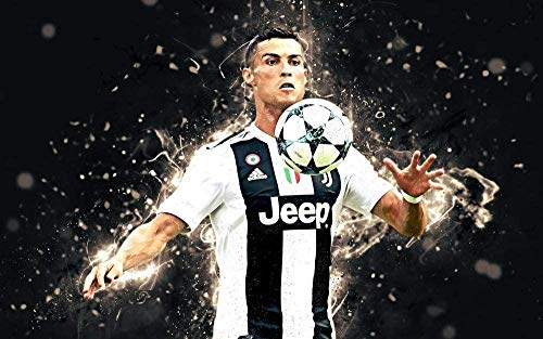 Puzzles für Erwachsene 1000 Teile Football Star FC Puzzles für Kinder Lernspielzeug Intellektuelles Spiel Geschenk Teens DIY Home Entertainment26x38cm von AWYHEZ