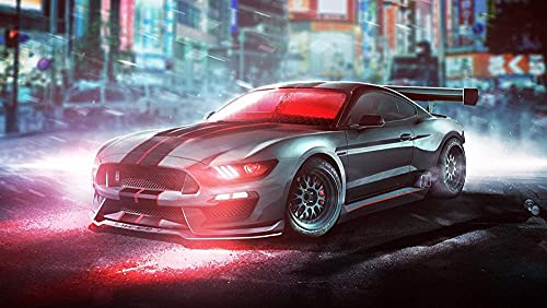 Puzzles für Erwachsene 2000 Teile Mustang Shelby GT Puzzles für Kinder Lernspielzeug Intellektuelles Spiel Geschenk 70x100cm von AWYHEZ