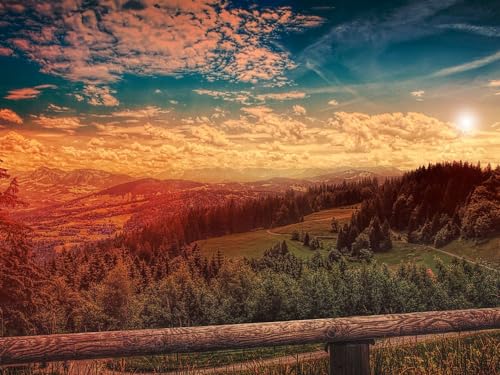 Wunderschöner Abendhimmel – 2000-teiliges Papierpuzzle Erwachsene 70 x 100 cm von AWYHEZ