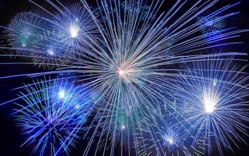 Wunderschönes Feuerwerk – 2000-teiliges Papierpuzzle – Boden-Unterhaltungspuzzle für Erwachsene und Jugendliche 70 x 100 cm von AWYHEZ