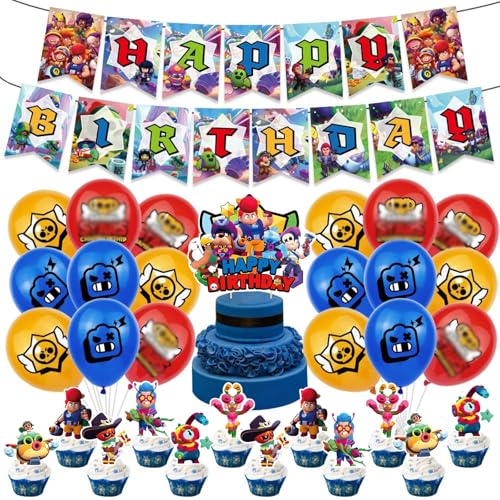 Geburtstagsdeko, 44 Stück Happy Birthday Tortendeko Set mit 1 Banner + 18 Wiederverwendbare Banner + 1 Großer Torteneinsatz + 24 Kleine Torteneinsätze, Birthday Decorations für Geburtstag Party Geburtstagsdeko, 44 Stück Happy Birthday Tortendeko Set mit 1 Banner + 18 Wiederverwendbare Banner + 1 Großer Torteneinsatz + 24 Kleine Torteneinsätze, Birthday Decorations für Geburtstag Party von AXERHK