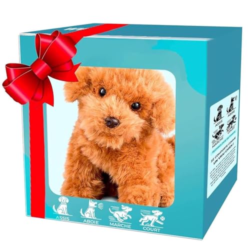 AXERHK Real Puppy, Real Puppy Lebensechter Roboter Welpe, 17CM Braun Roboter Hund Wird in Einer Geschenkbox Geliefert, Schlafender Plüschwelpe Als Emotionale Unterstützung AXERHK Real Puppy, Real Puppy Lebensechter Roboter Welpe, 17CM Braun Roboter Hund Wird in Einer Geschenkbox Geliefert, Schlafender Plüschwelpe Als Emotionale Unterstützung von AXERHK