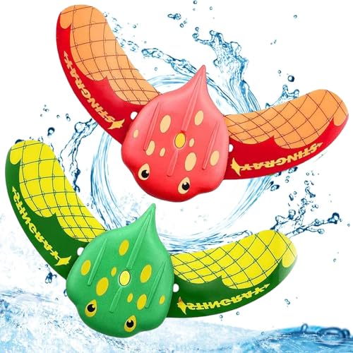 AXERHK Wasserspielzeug Kinder, Pool Spielzeug, 2 Stück Pool Spielzeug Kinder, Teufel Fisch Badespielzeug Für Kid, Sommer Poolparty Geschenk für Jungen und Mädchen (Rot und Grün) AXERHK Wasserspielzeug Kinder, Pool Spielzeug, 2 Stück Pool Spielzeug Kinder, Teufel Fisch Badespielzeug Für Kid, Sommer Poolparty Geschenk für Jungen und Mädchen (Rot und Grün) von AXERHK