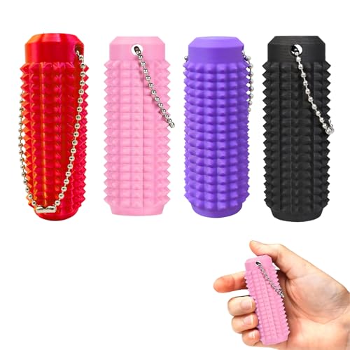 Little Ouchies Pain Fidget, Fidget Toys, 4 Stück Sensorik Spielzeug für Erwachsene, Spiky Finger Grips Keychain, Anti Stress Spielzeug, Ideal für Schule, Büro und Reise Little Ouchies Pain Fidget, Fidget Toys, 4 Stück Sensorik Spielzeug für Erwachsene, Spiky Finger Grips Keychain, Anti Stress Spielzeug, Ideal für Schule, Büro und Reise von AXERHK