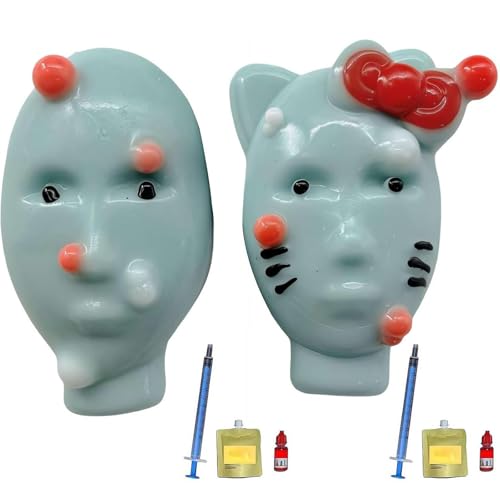 Pickel Ausdrücken Spiel, Fidget Toys, 8 Stück Sensorik Spielzeug Wird mit 2 Pickel Ausdrücken Spielzeug & 6 Werkzeugen Geliefert, Pimple Popper Toy Mit Alien-Design, Fidget Toys für Erwachsene Kinder von AXERHK
