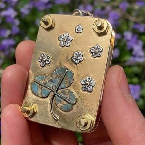 Mikroblumenpresse, Pflanzen Kunst & Handwerk Metallblüte Pressung, handgefertigtes Prägenmaschinen -Kit, DIY Pressed Blumenpflanze Konservierung Kit für Pflanzenliebhaber Geschenke Clover Leaf von AXFSHJD