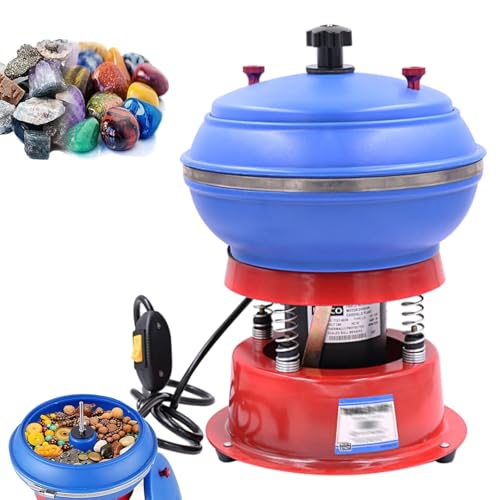 AXGCAA 8 Zoll Schmuck-Vibrationspoliermaschine, 3,5-l-Vibrationstrommel-Trommelschleifmaschine mit Vibrationshammer-Einstellung, elektrischer Steinpolierer, für Edelsteine, Jade und Schmuck AXGCAA 8 Zoll Schmuck-Vibrationspoliermaschine, 3,5-l-Vibrationstrommel-Trommelschleifmaschine mit Vibrationshammer-Einstellung, elektrischer Steinpolierer, für Edelsteine, Jade und Schmuck von AXGCAA