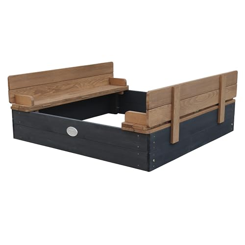 AXI Ella Sandkasten für Kinder, Anthrazit & Braun | Sandkasten für Kinder aus FSC-Holz mit Deckel & Bank | 100 x 95 cm AXI Ella Sandkasten für Kinder, Anthrazit & Braun | Sandkasten für Kinder aus FSC-Holz mit Deckel & Bank | 100 x 95 cm von AXI