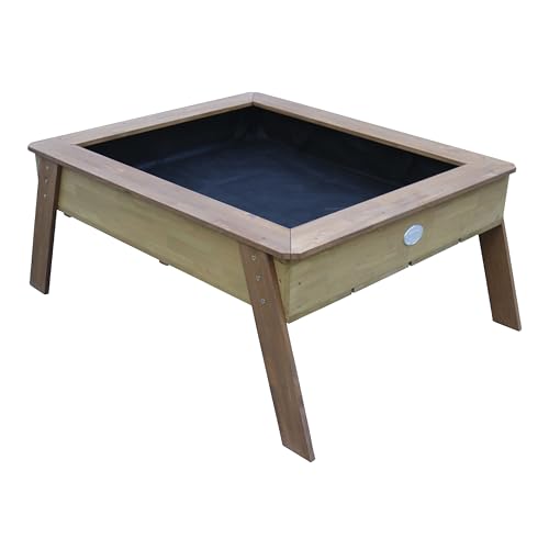 AXI Linda Sandtisch/Hochbeet mit Bodenplane/Gartenvlies | Hochbeet auf Stelzen für Garten/Balkon/Terrasse in Braun | Auch zu nutzen als Sandkasten für Kinder von AXI