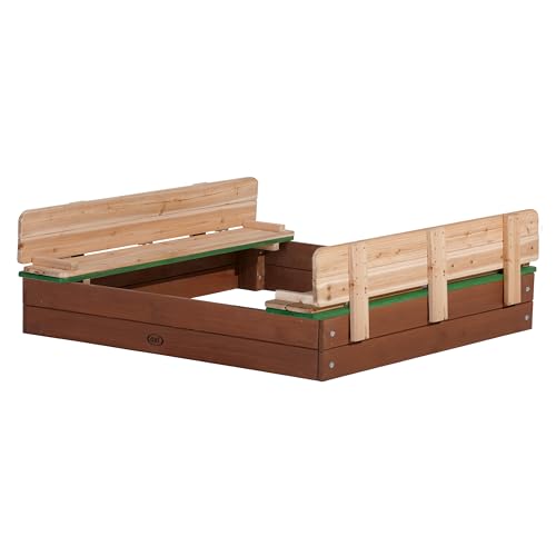 AXI Sandkasten Ella aus Holz mit Deckel XL | Sand Kasten mit Sitzbank & Abdeckung für Kinder | 120 x 120 cm von AXI