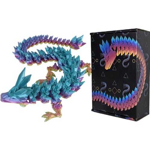 3D-gedrucktes 30,5 cm Kristall-Drachen-Dinosaurier-Weihnachts-Fidget-Spielzeug, Geschenke für Erwachsene, Osterkorbfüller 3D-gedrucktes 30,5 cm Kristall-Drachen-Dinosaurier-Weihnachts-Fidget-Spielzeug, Geschenke für Erwachsene, Osterkorbfüller von AXICIR
