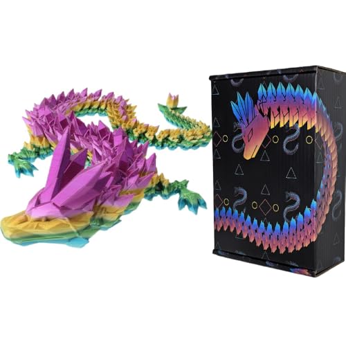 AXICIR 3D-gedruckte schöne Flexible Kristall-Drachen-Figur Dekor Erwachsene Fidget Toys (Drache) von AXICIR