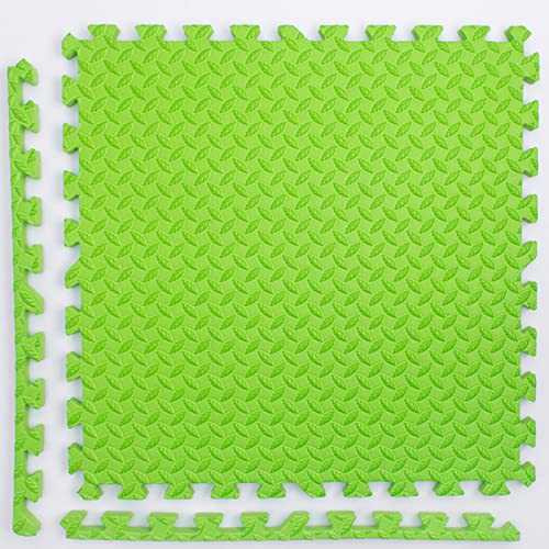 36-teilige Puzzle-Bodenmatte, Krabbelmatte, Schaumstoff-Spielmatte für Indoor-Aktivitäten, 30x30 cm Große Turnmatten, Einfarbige Schaumstoff-Bodenmatten für Zuhause(Size:30 * 30 * 1.2cm,Color:grün) von AXLXXXWEM