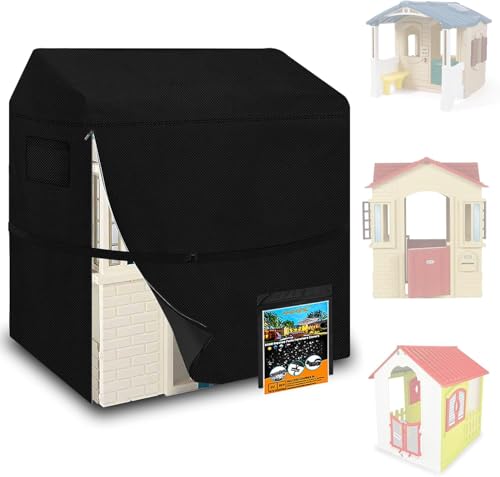 AXPQHL spielhaus Kinder Outdoor abdeckplane,Die Kinderspielhaus Abdeckung besteht aus 600D Oxford-Stoff,Winddichte, regensichere, UV-beständige und reißfeste spielhaus gartenabdeckung (220x174x173cm) von AXPQHL