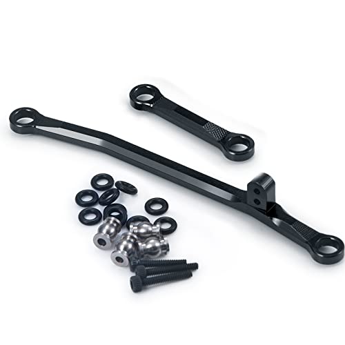 AXspeed 1/24th Lenker Links Aluminium Rod Tie Link Set für SCX24 AXI90081 C10 AXI00002 AXI00004 AXI00005 AXI00006 RC Car (Schwarz) von AXspeed