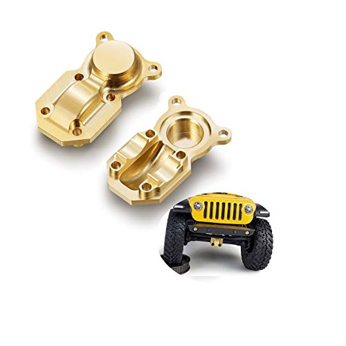 AXspeed 1 Paar Messing Achsengehäuse Differentialabdeckung Differentialabdeckung für 1:24 Axial SCX24 AXI90081 AXI00002 RC Car von AXspeed
