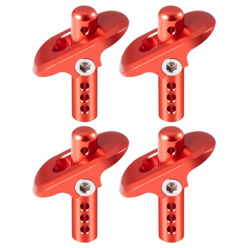AXspeed 1 Set vordere und hintere Karosseriepfostenhalterung, Aluminium, Upgrade-Teile für 1:8 ARRMA VENDETTA 3S RC Auto, Rot von AXspeed