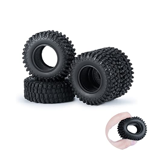 AXspeed 1 Zoll Radreifen, 4 Stück Gummireifen für 1:24 Axial SCX24 Riegel AXI0001 C10 AXI0002 AXI00006 Reifen Upgrade (50 mm) von AXspeed