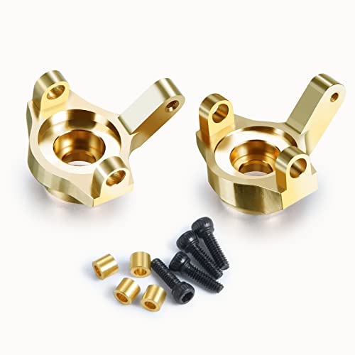 AXspeed 2 Stück Heavy Duty Messing Vorderseite Steering Knuckle für 1/24 Axial SCX24 90081 Deadbolt C10 AXI00002 AXI00005 RC Car von AXspeed