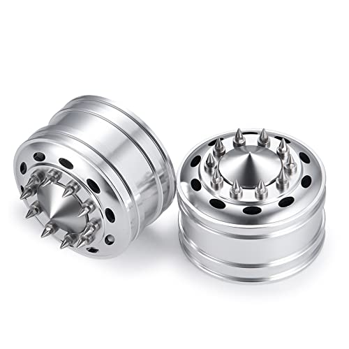 AXspeed 2 Stück Metall Vorderrad Felgen Radnaben für Tamiya 1/14 Anhänger Traktor Klettern RC Truck AXspeed 2 Stück Metall Vorderrad Felgen Radnaben für Tamiya 1/14 Anhänger Traktor Klettern RC Truck von AXspeed