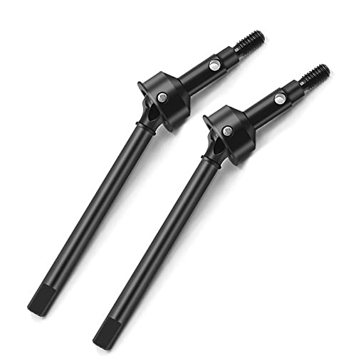 AXspeed 2Stück Vordere Stahl Lenkung CVD Drive Shafts 1/18 Antriebswellen für TRX4-M TRX4M RC Crawler Car von AXspeed