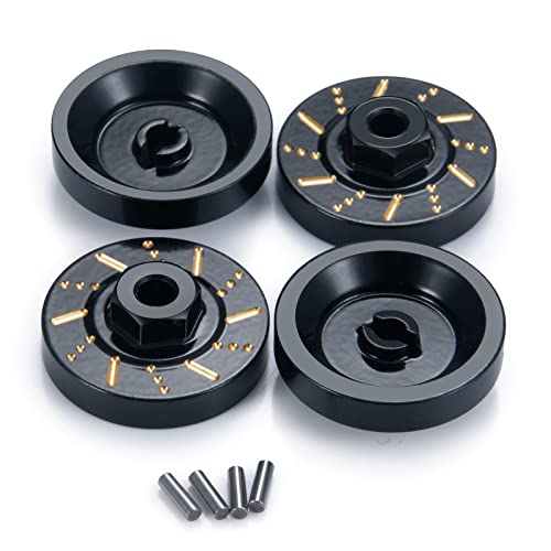 AXspeed 4 Stück 1/24 Messing-Radgewichte Hex Combiner für Axial SCX24 Deadbolt C10 AXI00005 AXI00006 RC Car von AXspeed