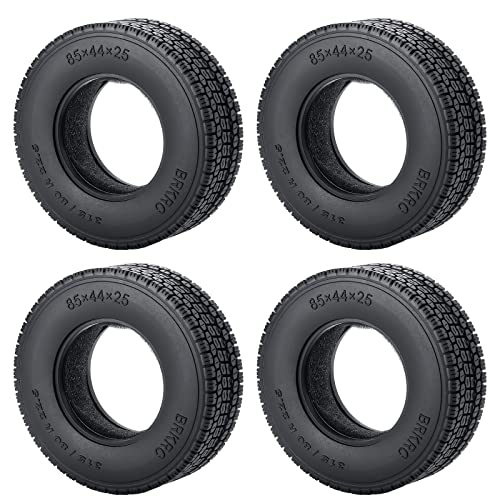 AXspeed 4 Stück 25 mm RC-Radreifen Reifen-Set Upgrade-Teile für 1/14 Tamiya Trailer Tractor Truck von AXspeed