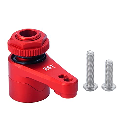 AXspeed Aluminium Servo Horn Lenkung 25T für Axial RBX10 AXI03005 1/10 4WD RTR RC Car (Rot) von AXspeed