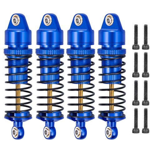 AXspeed Aluminium-Stoßdämpfer-Kits, 4 Stück, vorne und hinten, Stoßdämpfer für 1:18 ARRMA GRANITE GROM RC Auto (blau) von AXspeed