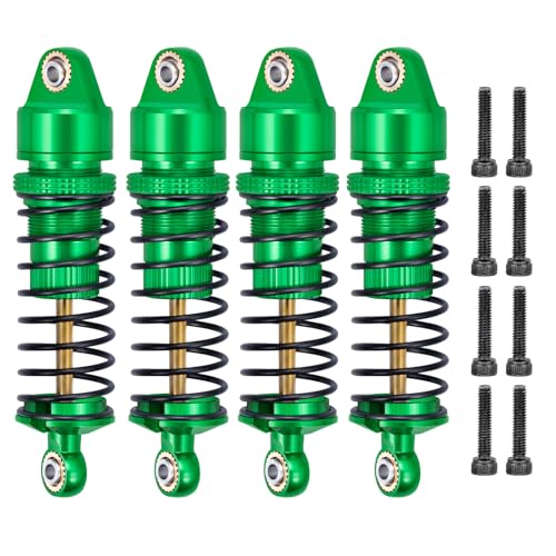 AXspeed Aluminium-Stoßdämpfer-Kits, 4 Stück, vorne und hinten, Stoßdämpfer für 1:18 ARRMA GRANITE GROM RC Auto (grün) von AXspeed
