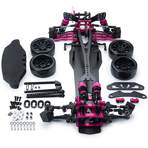 AXspeed CNC Aluminium Chassis 1:10 RWD Drift Rennwagen-Rahmenkit Remodel Belt Drive für Sakura D5S von AXspeed