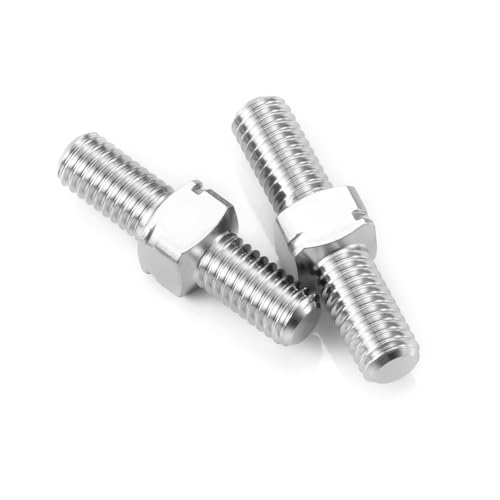AXspeed Doppelkopf-Gewindestange mit Links- und Rechtsgewinde, M3, Titanlegierung, Doppelendgewinde, Bolzen (14 mm), 2 Stück von AXspeed