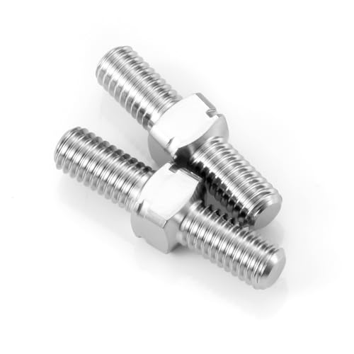 AXspeed Doppelkopf-Gewindestange mit Links- und Rechtsgewinde, M3, Titanlegierung, Doppelendgewinde, Bolzen (15 mm), 2 Stück von AXspeed