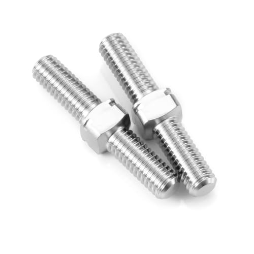 AXspeed Doppelkopf-Gewindestange mit Links- und Rechtsgewinde, M3, Titanlegierung, Doppelendgewinde, Bolzen (18 mm), 2 Stück von AXspeed