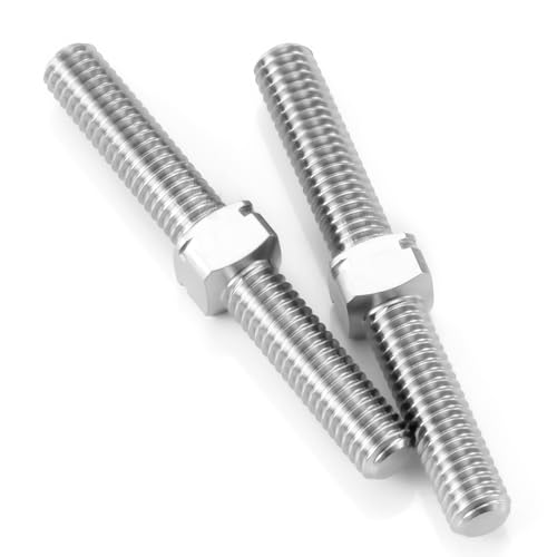 AXspeed Doppelkopf-Gewindestange mit Links- und Rechtsgewinde, M3, Titanlegierung, Doppelendgewinde, Bolzen (25 mm), 2 Stück von AXspeed