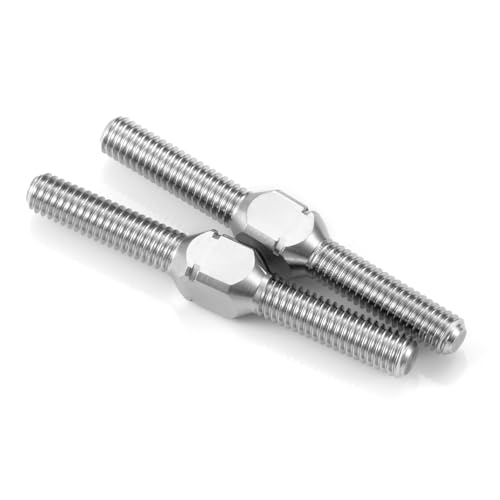AXspeed Doppelkopf-Gewindestange mit Links- und Rechtsgewinde, M3, Titanlegierung, Doppelendgewinde, Bolzen (28 mm), 2 Stück von AXspeed